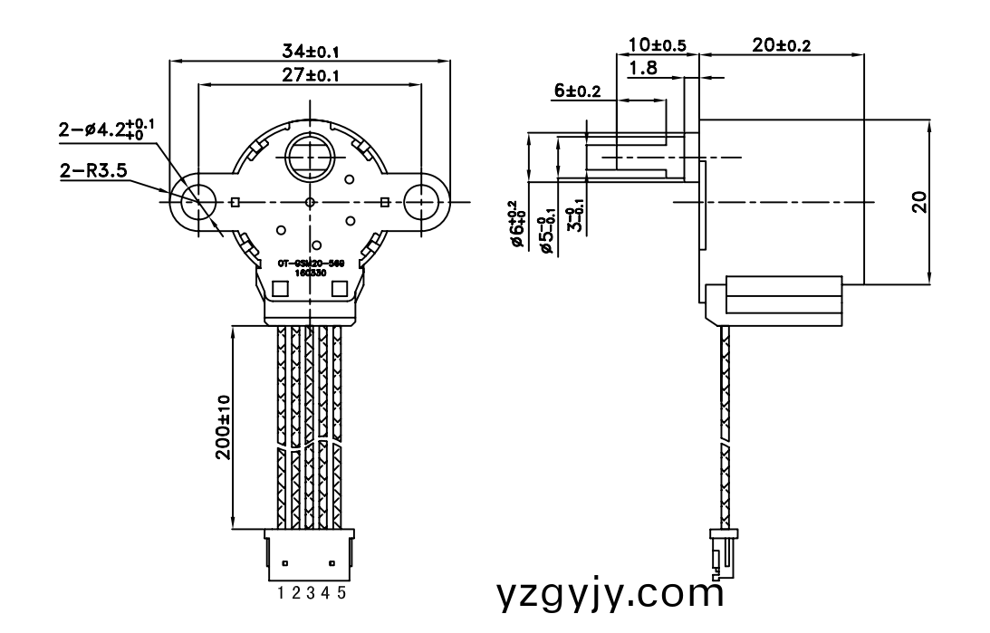 OT-GSM20-569步進電(dian)機|監(jiān)控(kong)攝像(xiang)頭電(dian)機(ji)|高速(su)毬攝(she)像(xiang)頭(tou)雲檯(tai)電機(ji)|空調(diao)電(dian)機(ji)-萬(wan)至達電(dian)機