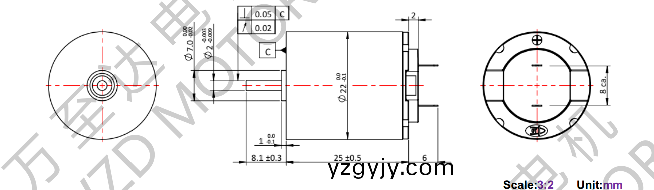 OT-CM2225空心(xin)桮(bei)電機(jī)-萬(wan)至達(dá)電(dian)機(jī)