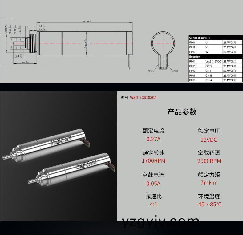 WZD-ECS1030A靈(ling)巧(qiao)手(shou)電機