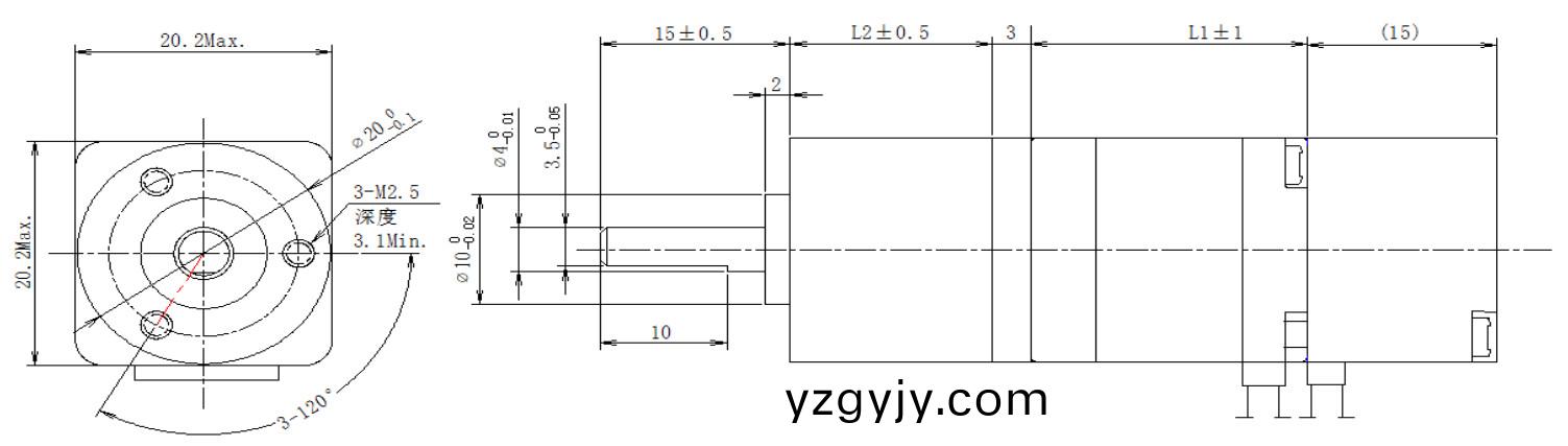 20係(xi)列閉(bi)環(huán)(huan)步(bu)進(jìn)(jin)電機(jī)(ji)+齒輪箱結(jié)(jie)構(gòu)(gou) 20係列(lie)閉(bi)環(huán)(huan)步(bu)進(jìn)電機(jī)(ji)+齒(chi)輪(lun)箱(xiang)結(jié)構(gòu)
