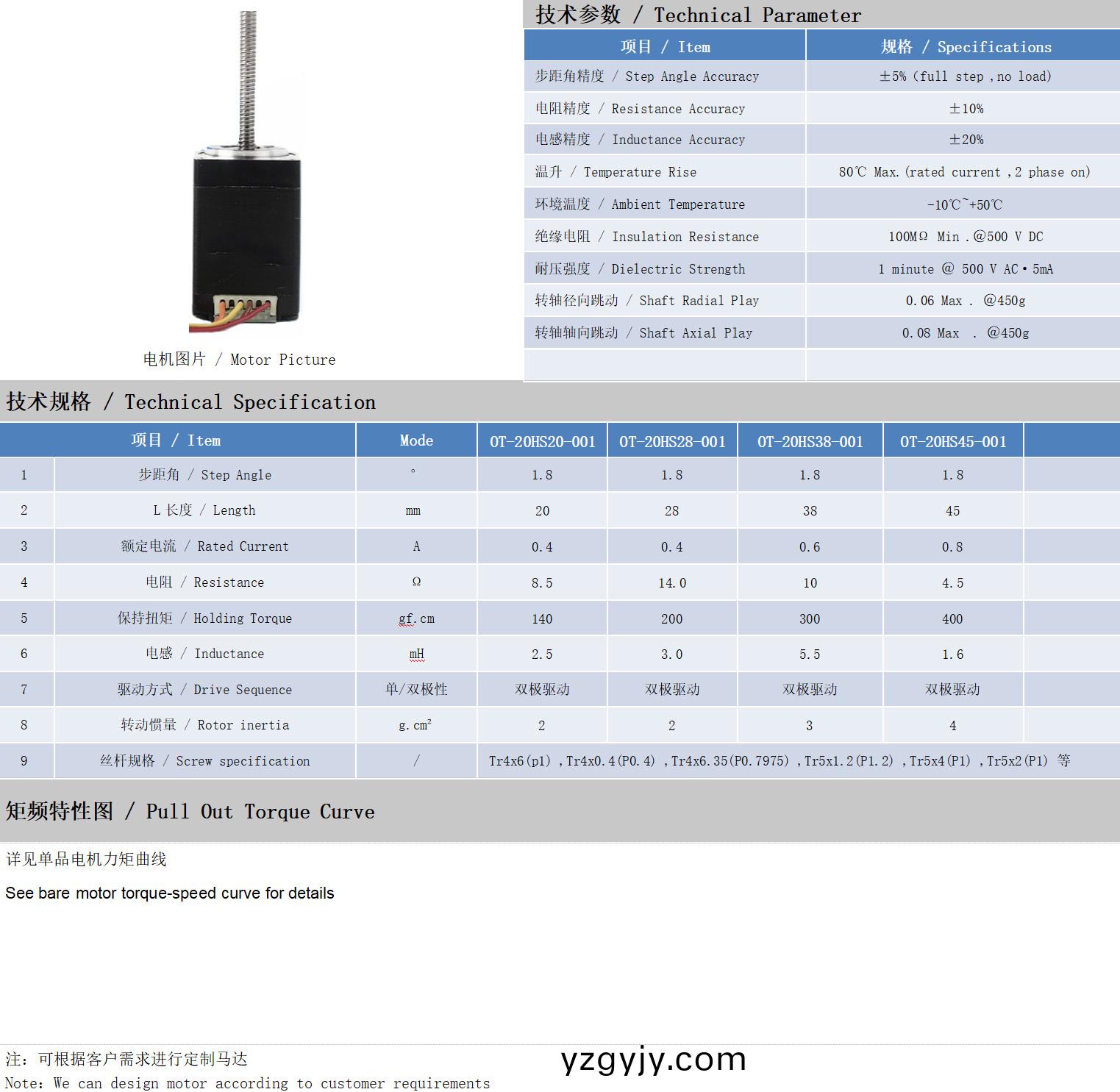 20係(xi)列絲(si)桿(gan)電(dian)機(jī)(ji)技(ji)術(shù)(shu)蓡(shen)數(shù)(shu) 20係列(lie)絲桿電機(jī)技術(shù)蓡數(shù)