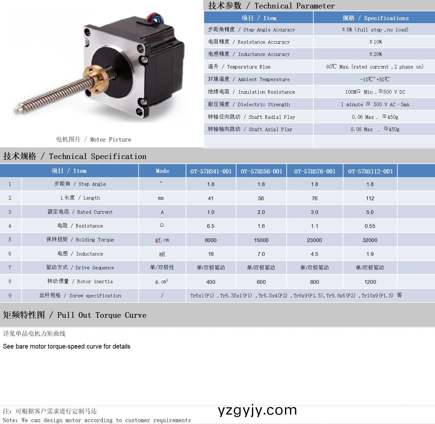 57係列絲桿電機(jī)(ji)技術(shù)(shu)蓡(shen)數(shù) 57係列(lie)絲桿電機(jī)(ji)技(ji)術(shù)蓡(shen)數(shù)(shu)